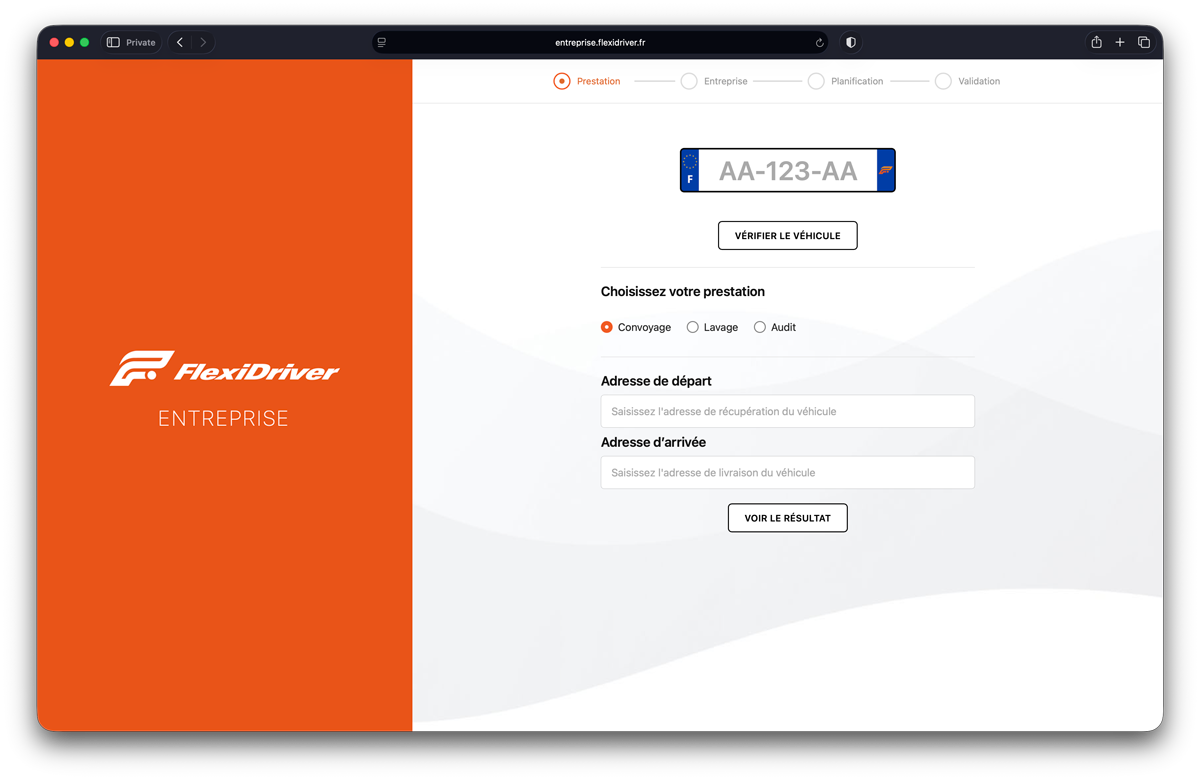 Flexidriver | interface entreprise